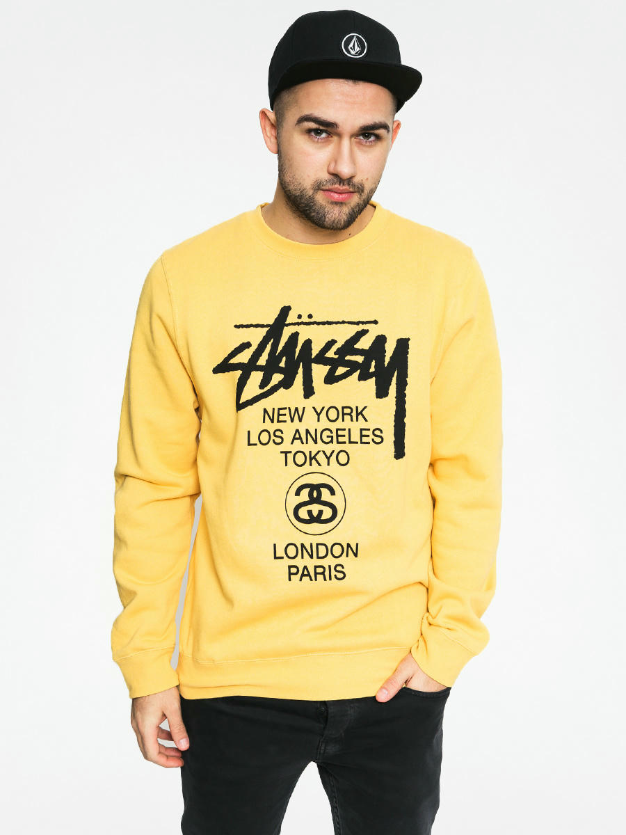 stussy yellow sweater