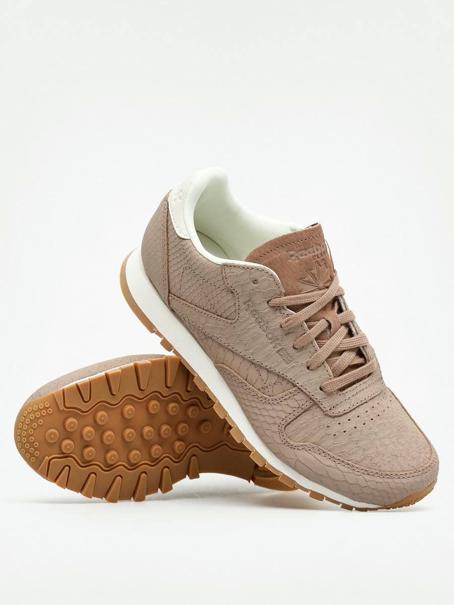 Sneakers Leather Clean Exotics Wmn (taupe/chalk)