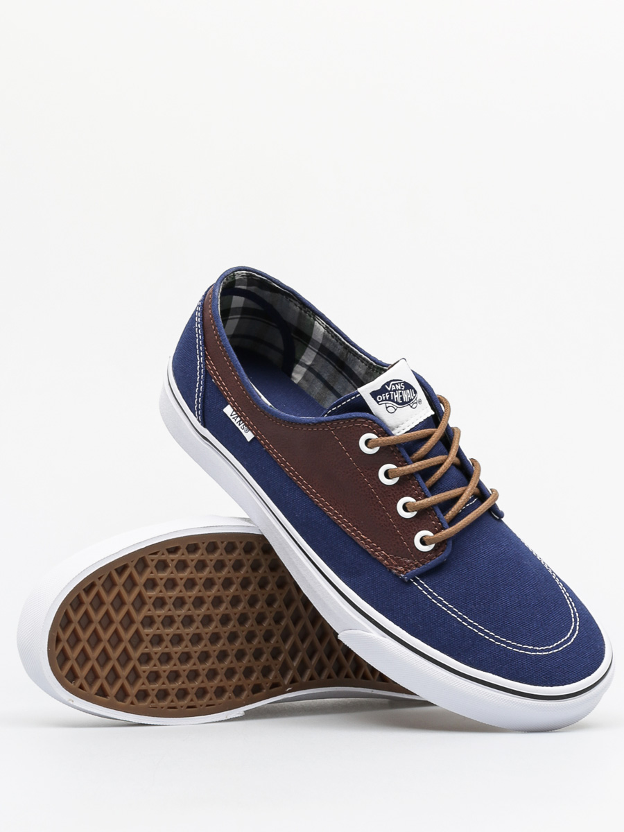 Vans Shoes Brigata brown (leather/plaid/esttebl/pttngsl)