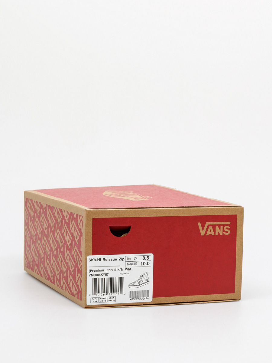 Vans Shoes Sk8 Hi Reissue Zip (premium leather/black/true white)