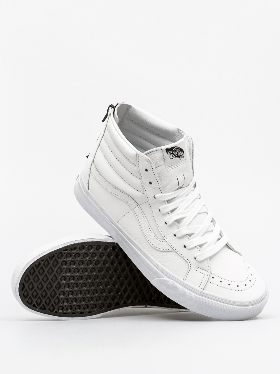 Vans Shoes Sk8 Hi Reissue Zip (premium leather/true white/black)