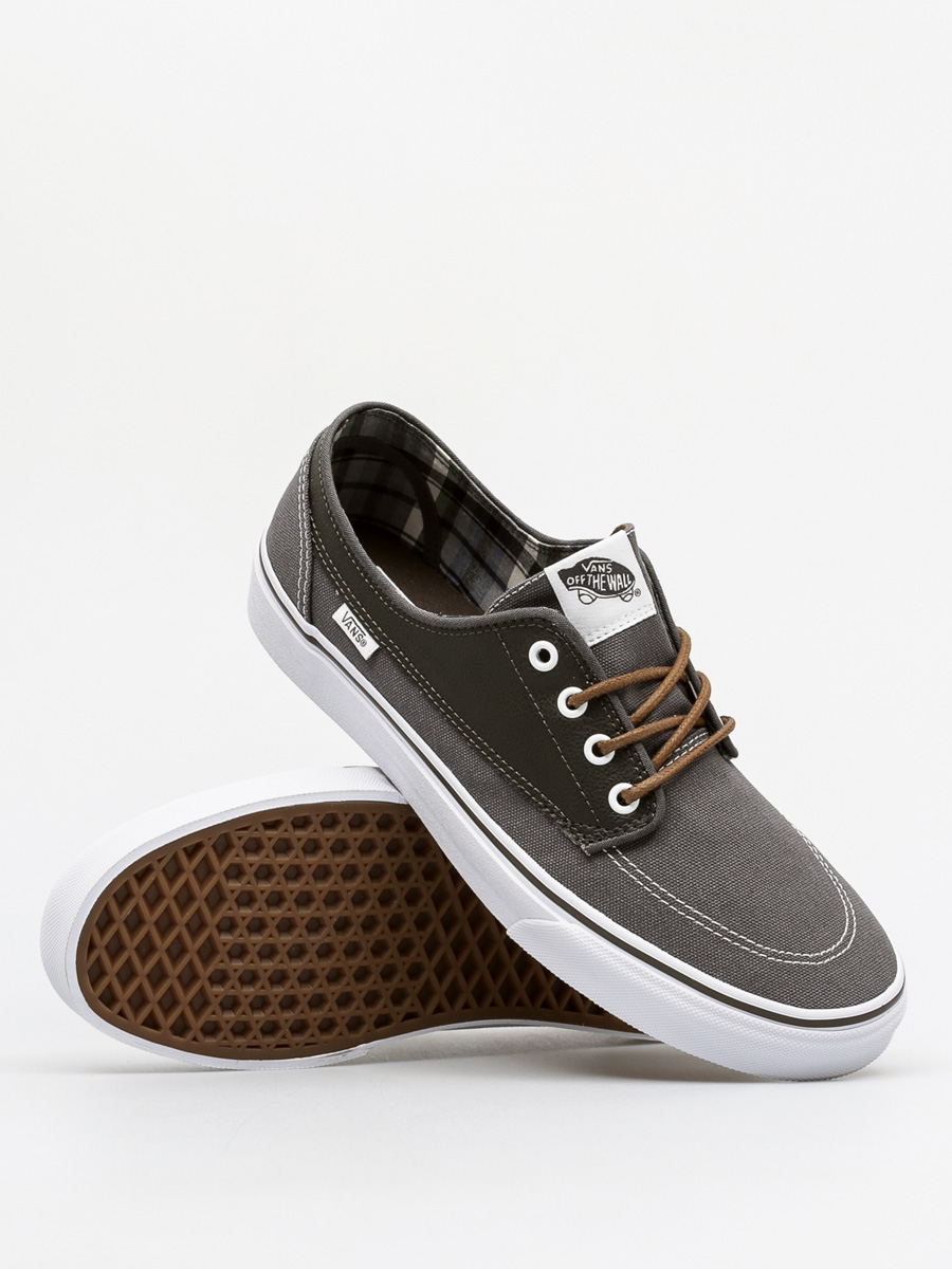 Vans Shoes Brigata grey (leather/plaid/asphalt/beluga)
