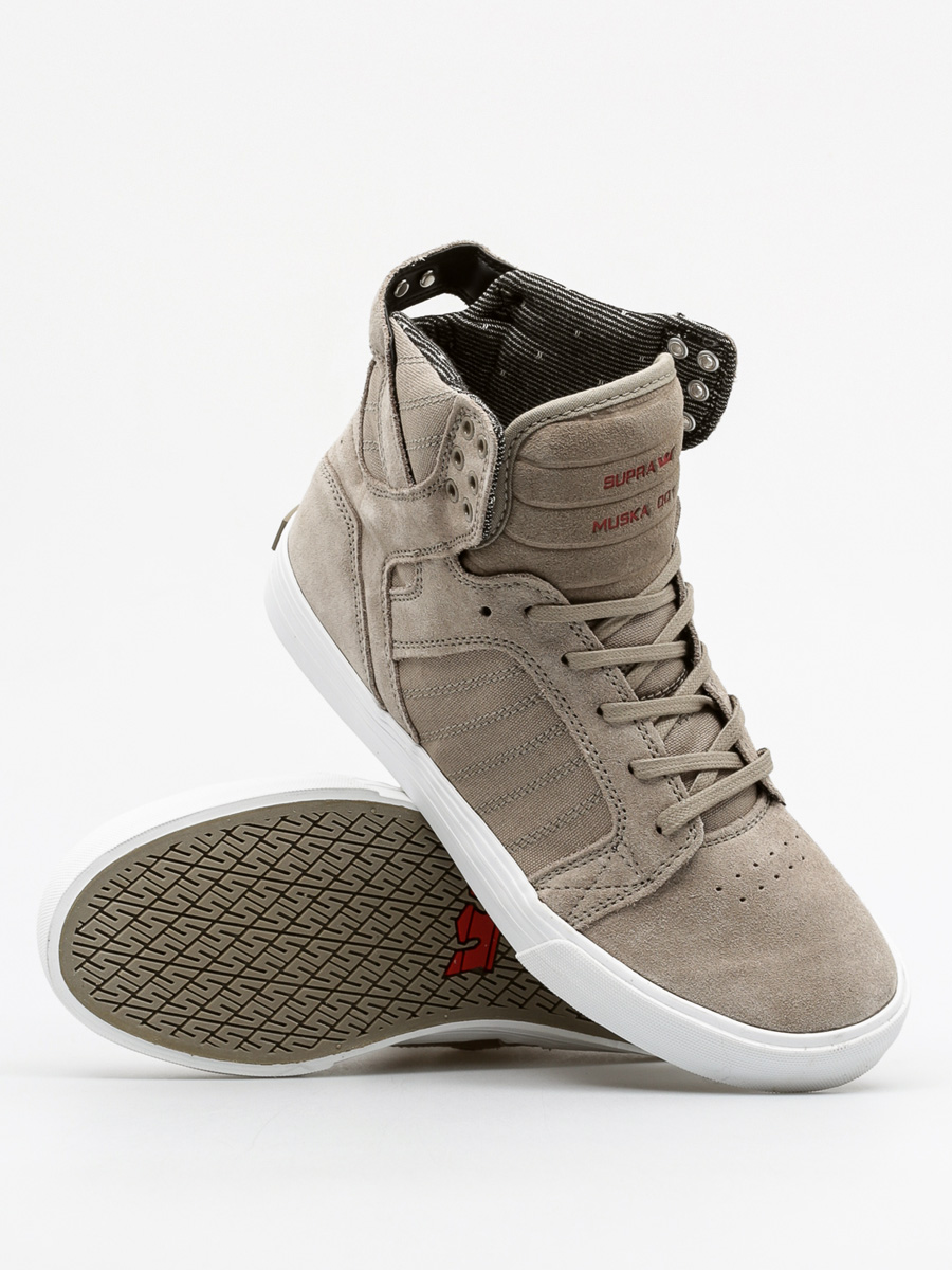 Supra Shoes Skytop (dark khaki white)