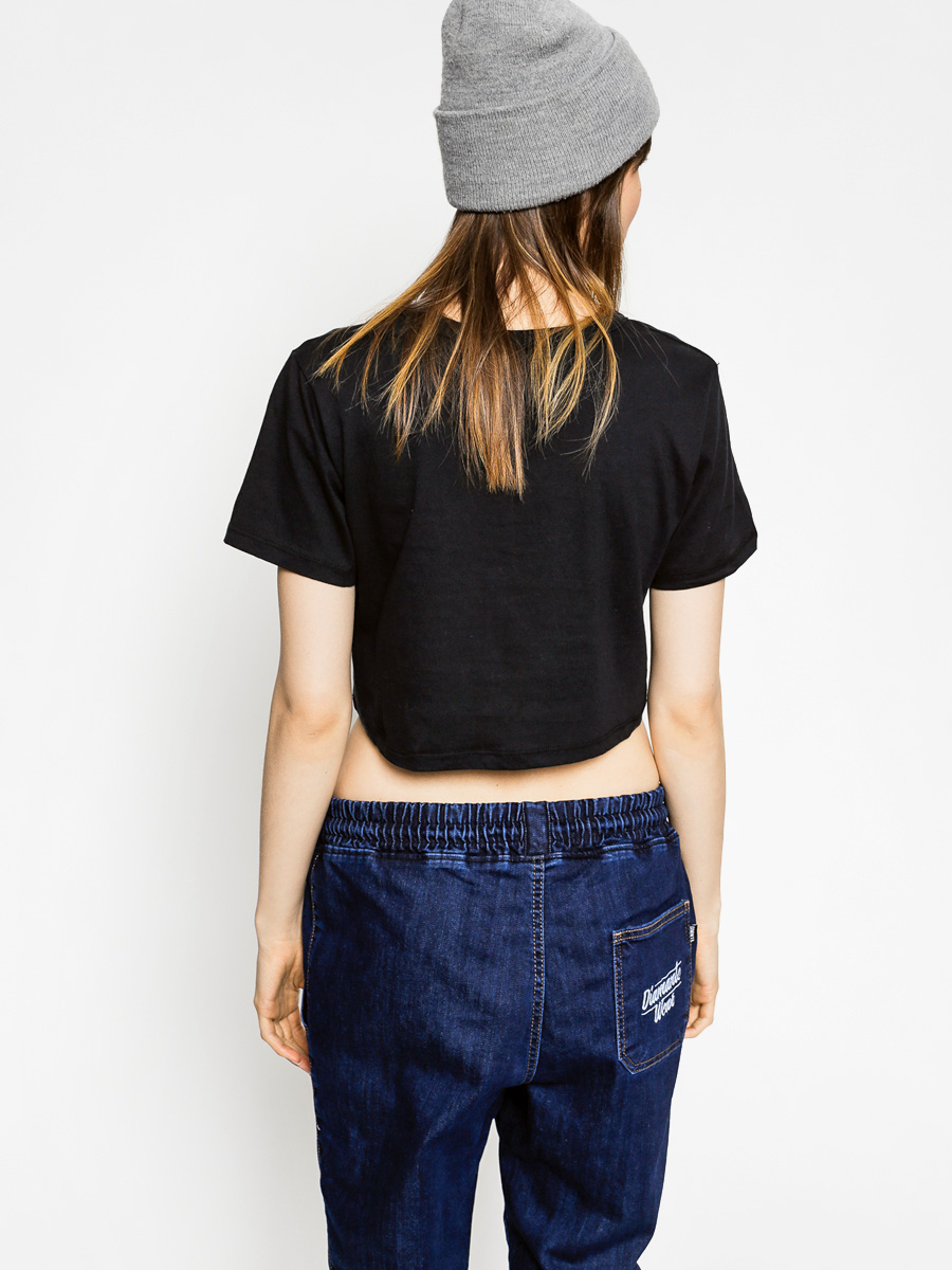 Stussy T-shirt Polished Classic Cropped Tee Wmn - black (black)