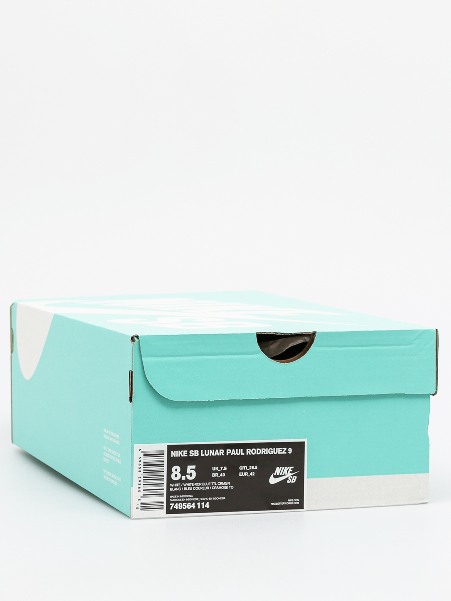 Nike SB Shoes Nike Sb Lunar Paul Rodriguez 9 (white/white rcr blue ttl  crmsn)