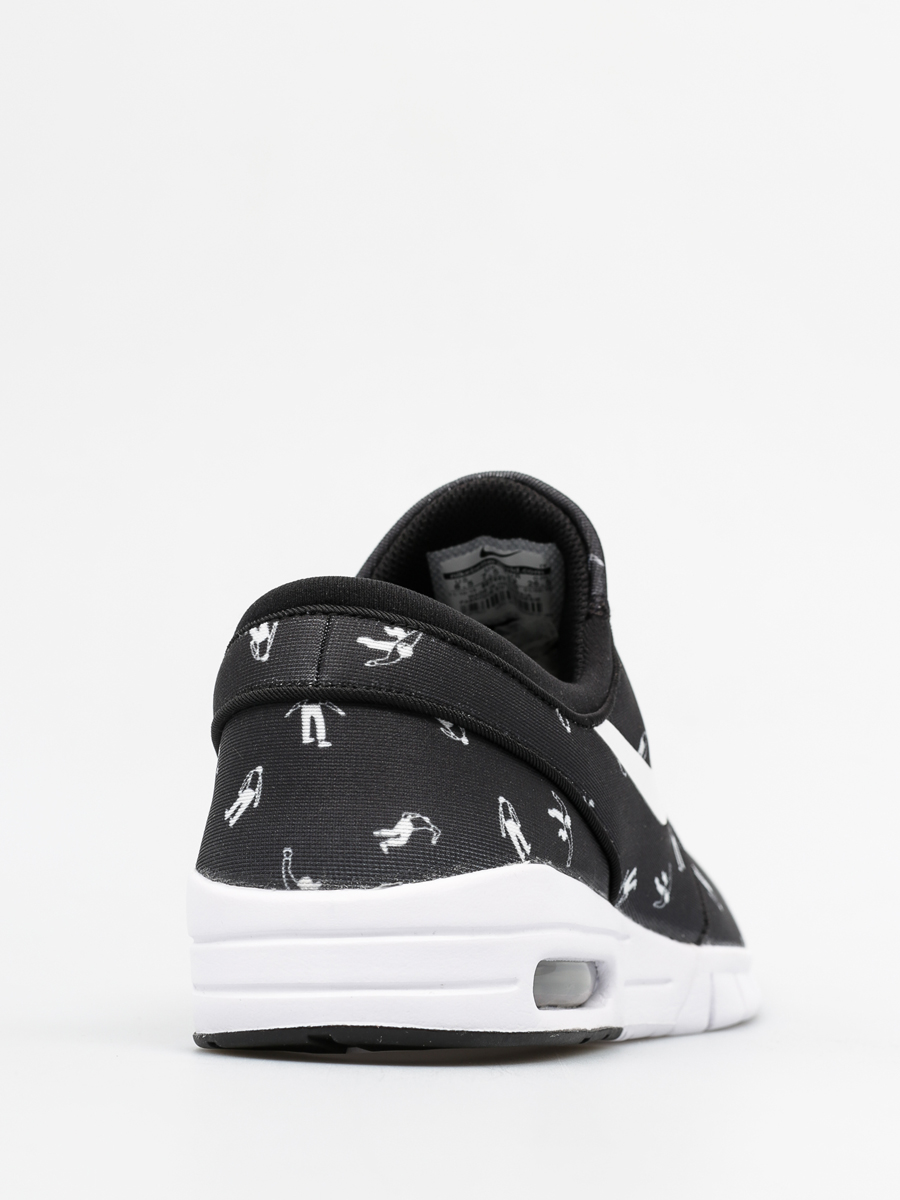 nike sb stefan janoski max white & black shoes