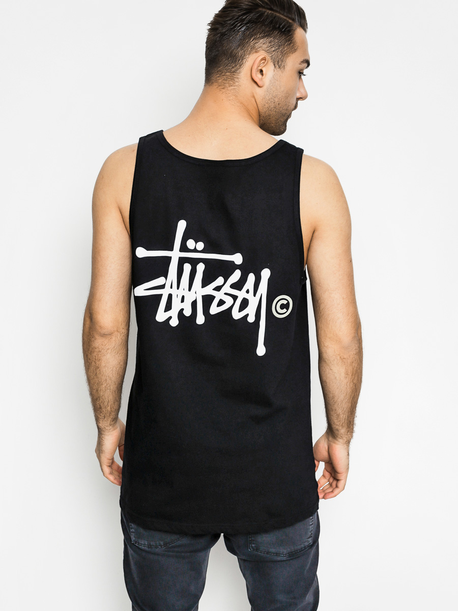 Stussy Tank top Basic Logo Tank - white (black)