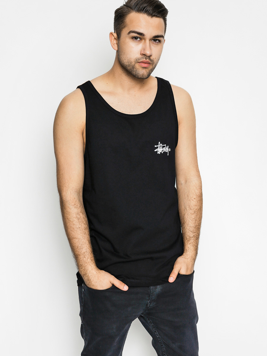 Stussy Tank top Basic Logo Tank - white (black)