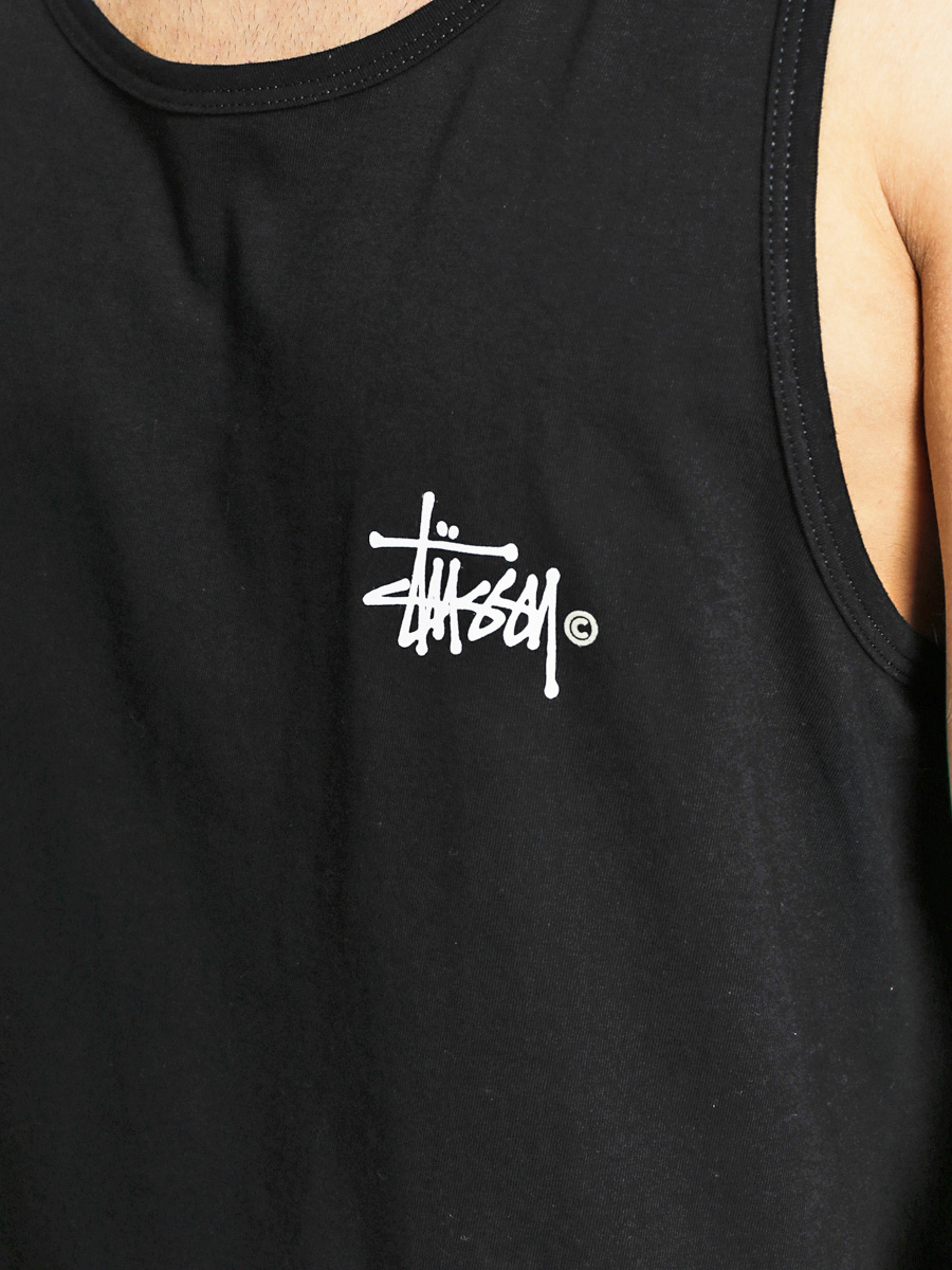 Stussy Tank top Basic Logo Tank - white (black)