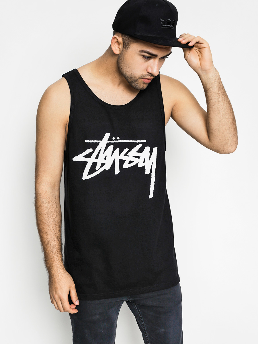 Stussy ブラック タンクトップ Stussy Tank top Stock Tank - black (black)