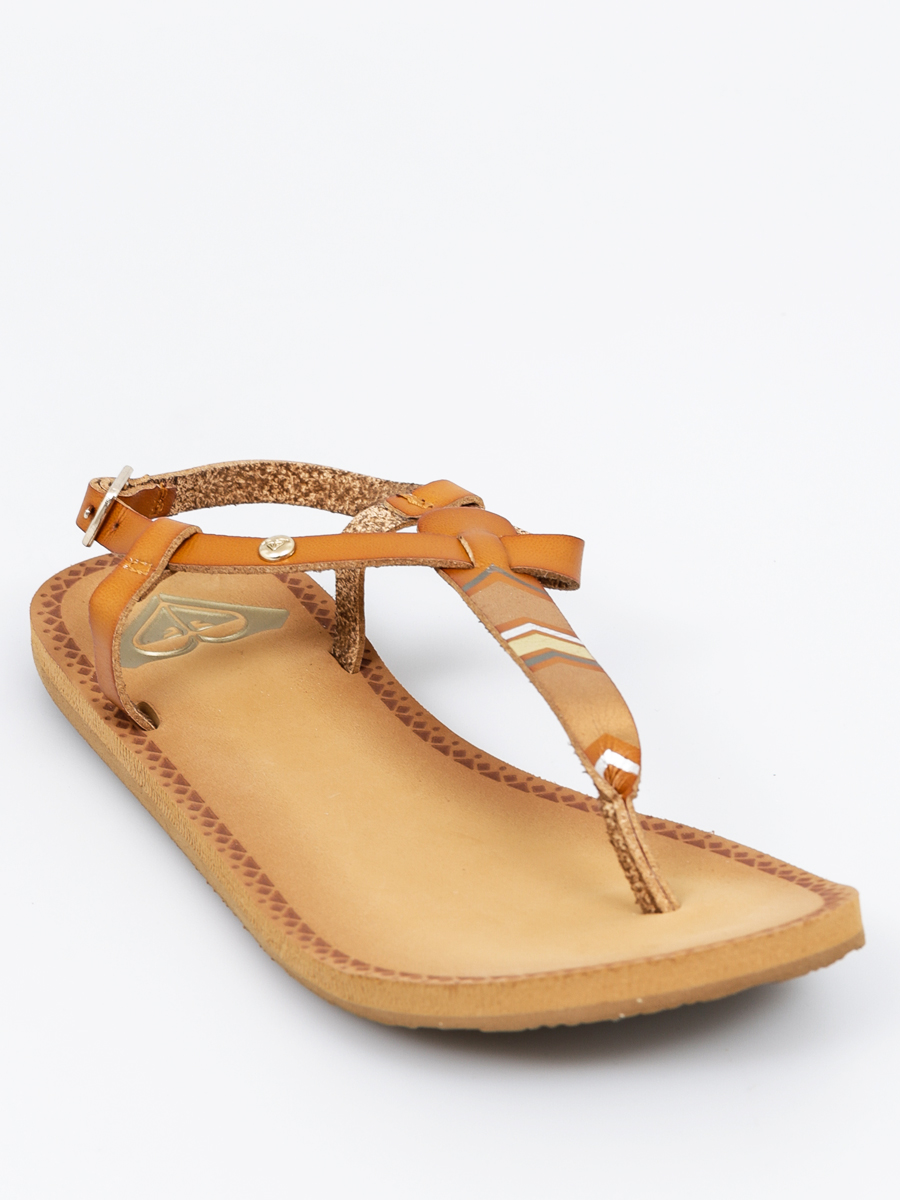 tan roxy flip flops