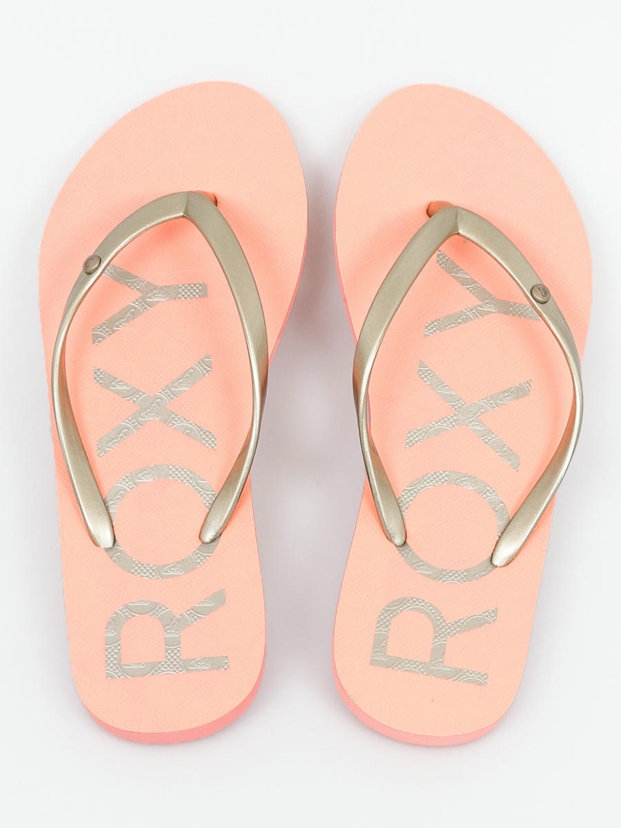 Roxy gold flip store flops