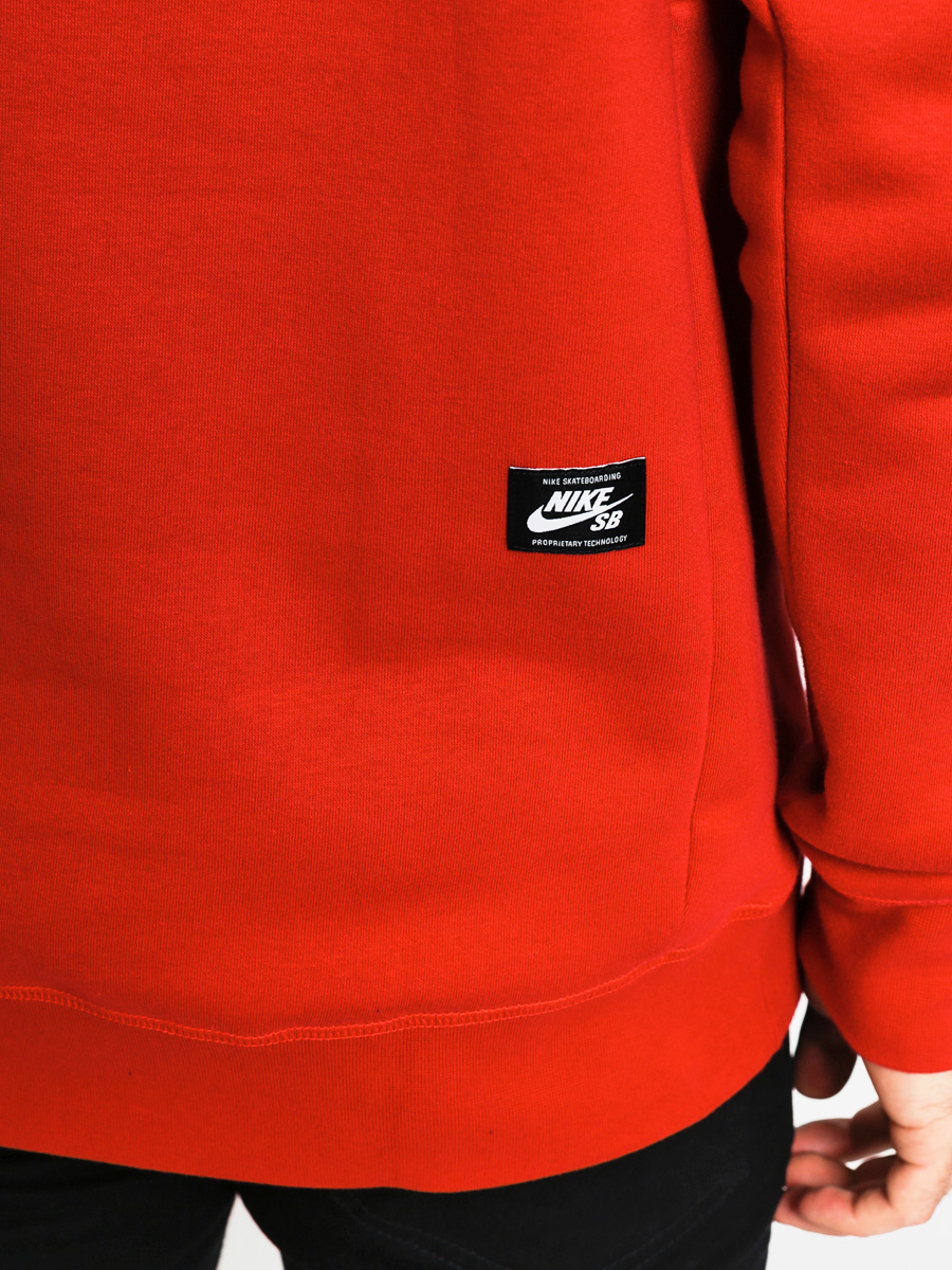 Nike SB Hoodie Icon Po Stripe HD (gym red/white)