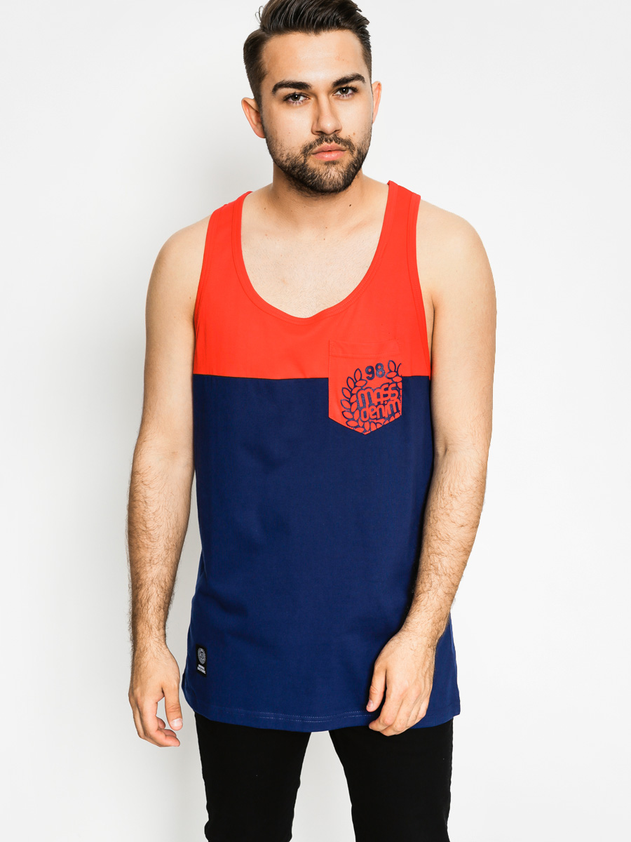 MassDnm Tank top Pocket Base Tank (red/navy)