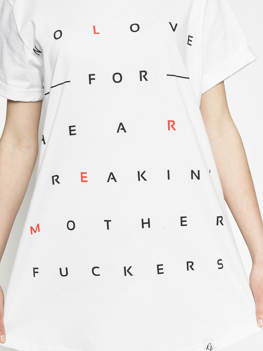 Diamante Wear T-shirt Gh Long No Love Wmn (white)