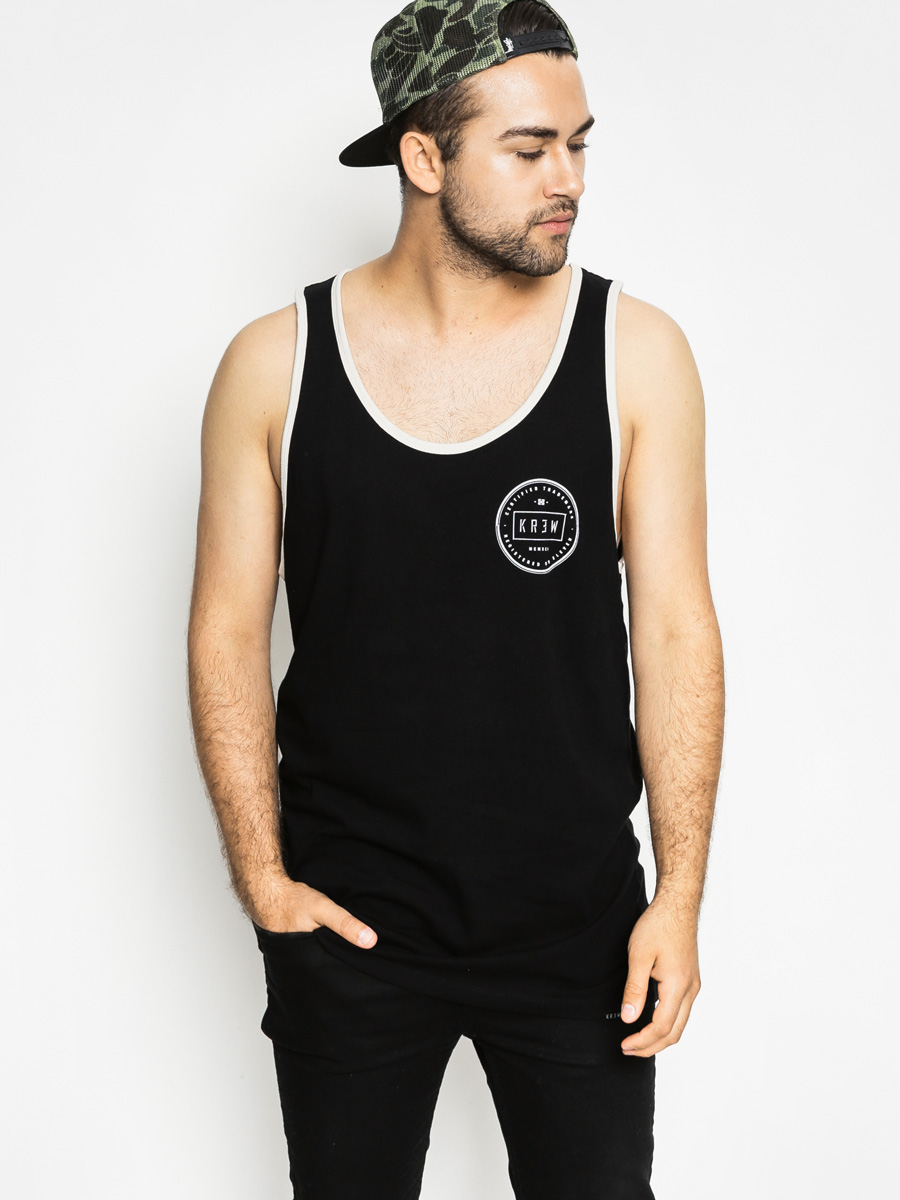 Kr3w Tank top Baveled (black/eggshell)