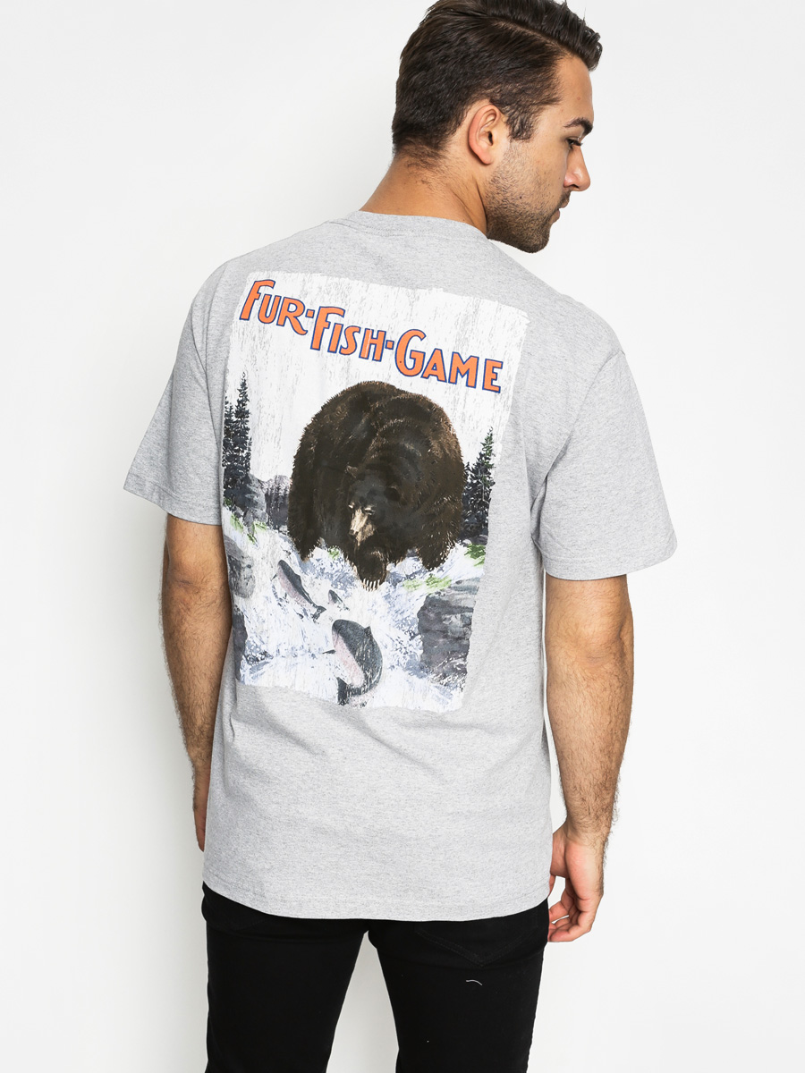 Diamond Grizzly T-Shirt Fur Fish Game (grey)