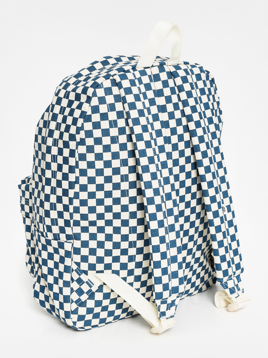 Blue checkered vans backpack best sale