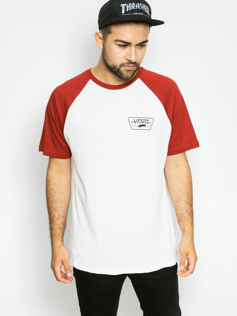 vans t shirt white red