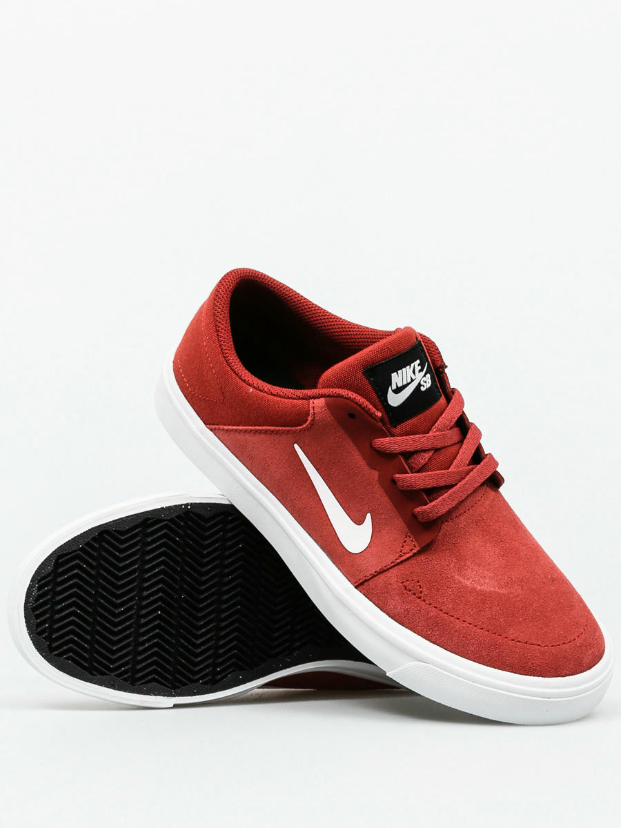 Nike Sb Kids Shoes Portmore Dark Cayenne White Black