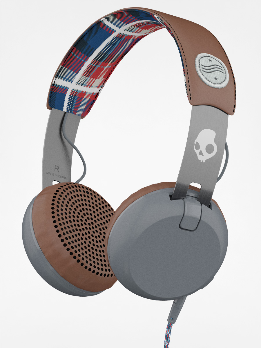 Skullcandy Headphones Grind grey (americana/plaid/gray)
