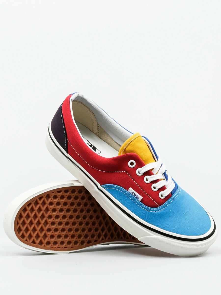 vans shoes red blue yellow