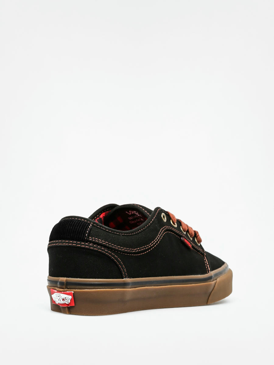 Vans chukka low black red sale