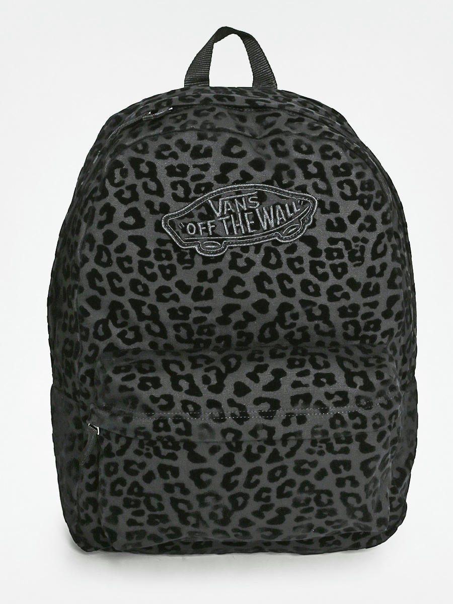 vans realm leopard print backpack