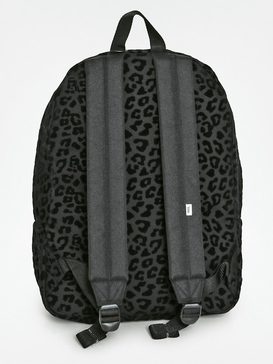 vans realm backpack leopard black
