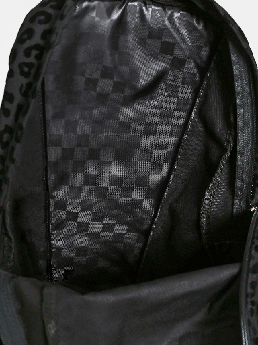 vans realm backpack leopard black