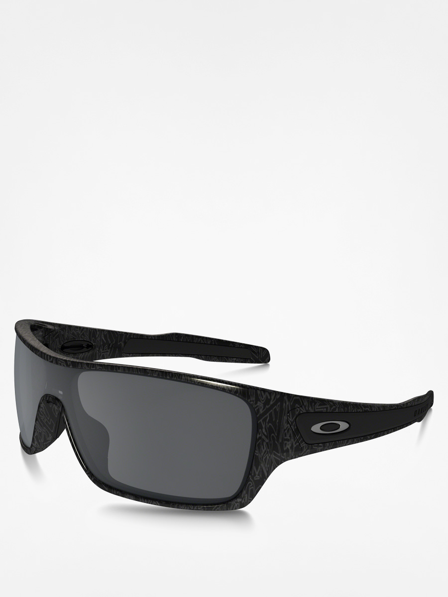 Oakley Sonnenbrille Turbine Rotor (black/silver ghost text/black iridium)