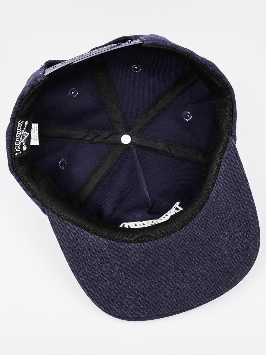 Casquette Thrasher Snapback Noire – Skateboard – Coton – Taille Unique
