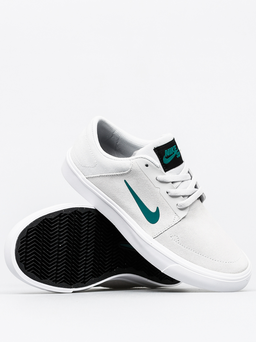 Nike SB Shoes Sb Portmore Gs (pure platinum/r teal white blk)