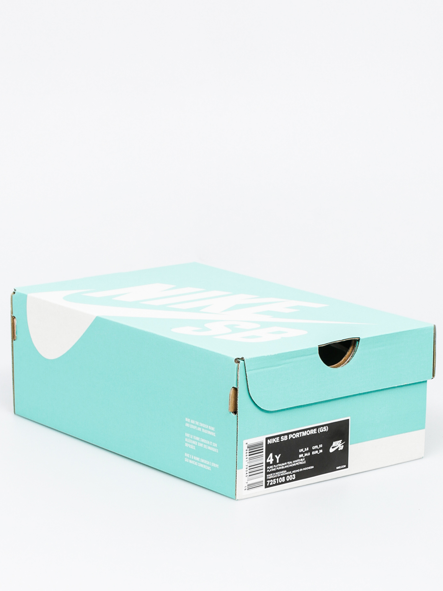 Nike SB Shoes Sb Portmore Gs (pure platinum/r teal white blk)