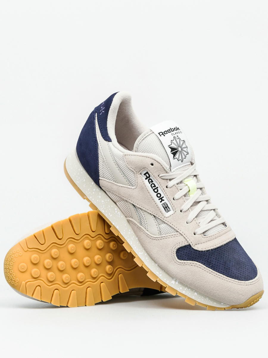 garbage Sick person wherever Reebok Shoes Cl Leather Sm (sand stone/blue ink/pprwh)