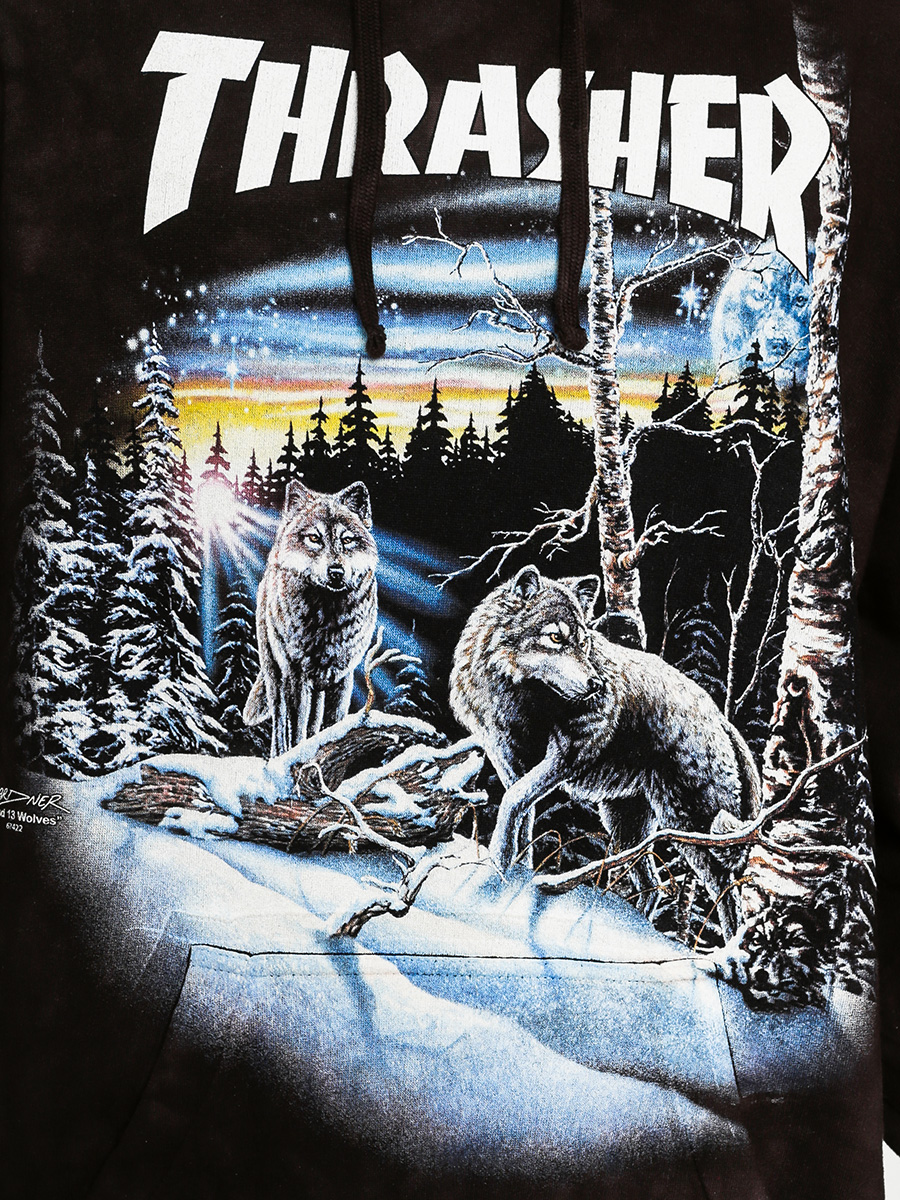 Thrasher Tie Dye Thrasher 13 Wolves T Shirt Thrasher 13 Wolves