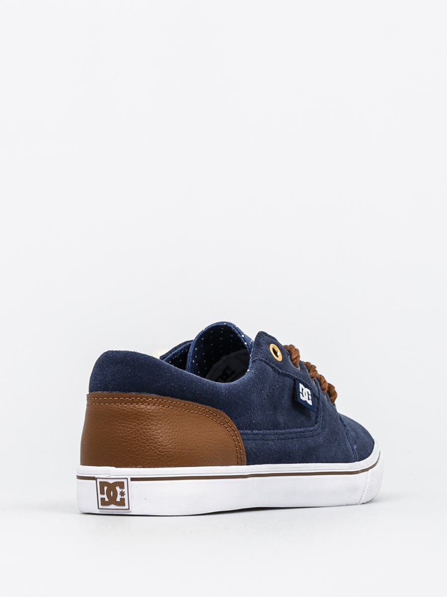 brown and white dc shoes