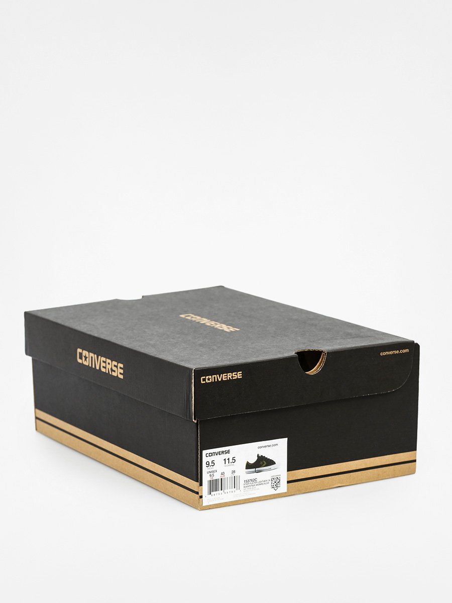 Converse Shoes Star Player Leather Ox (black/fatigue green/red block)