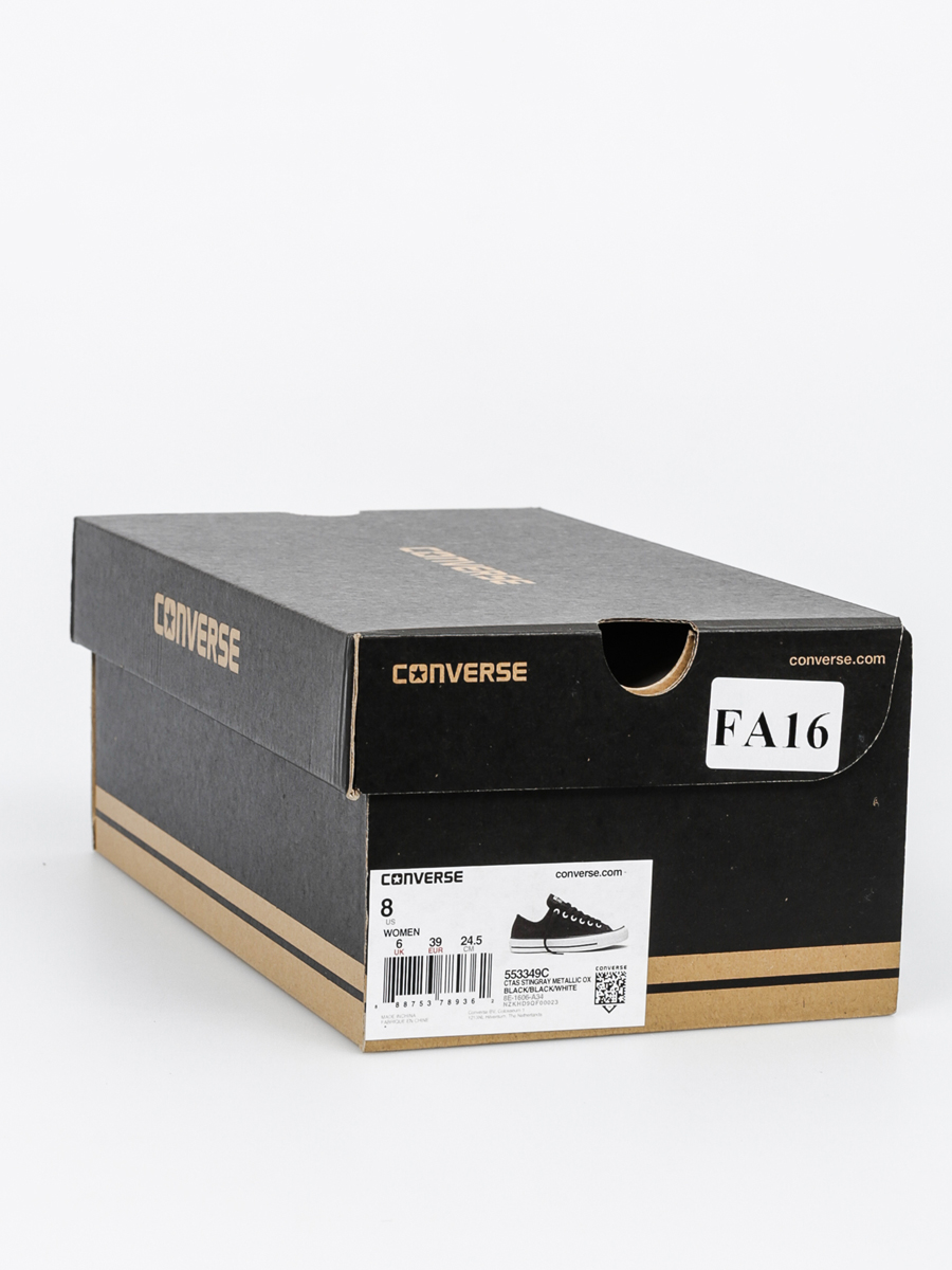 Converse Shoes Chuck Taylor All Star Stingray Metallic Ox Wmn (black/black/white)