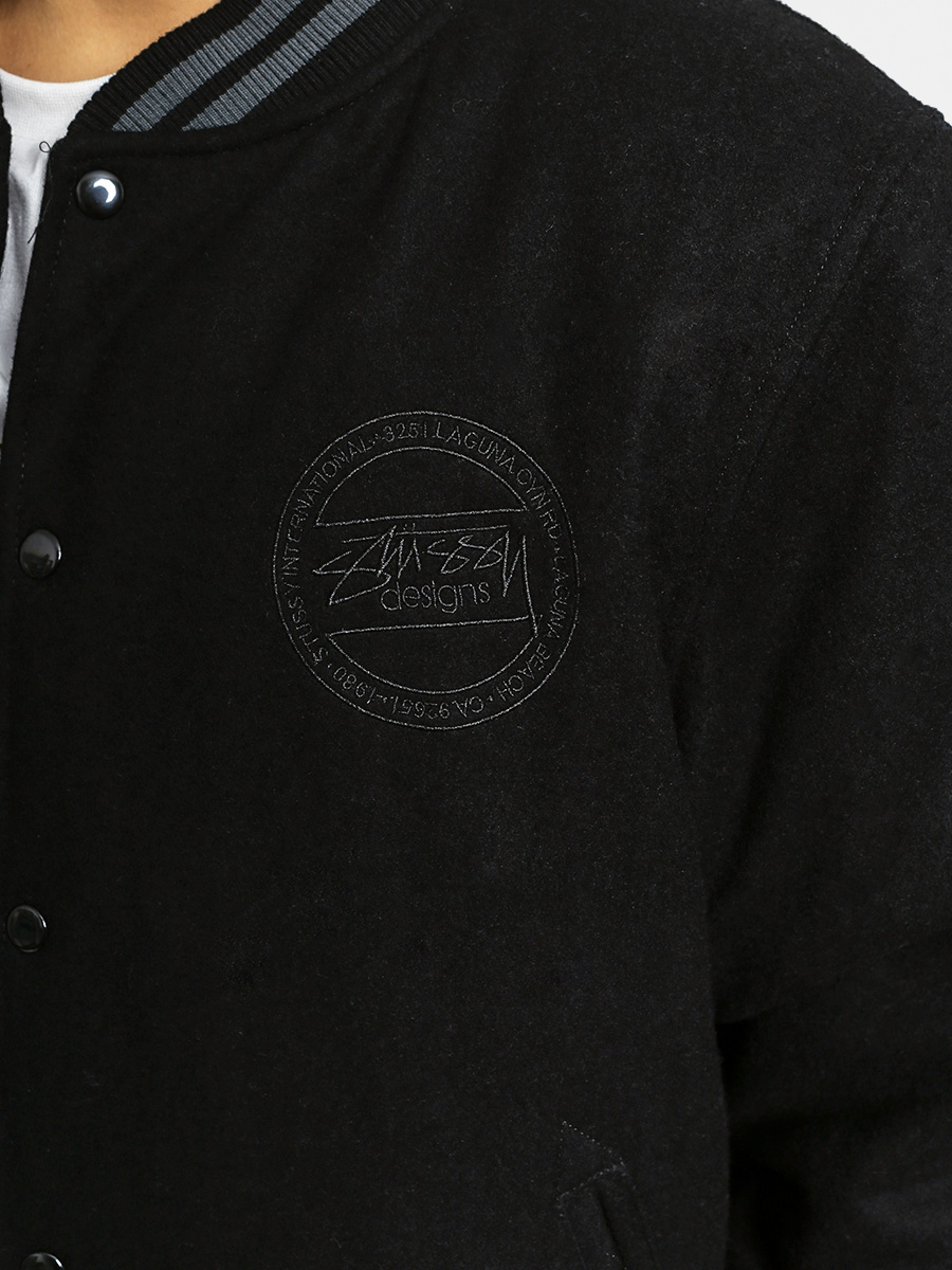 Stussy Jacke Stock Varsity (black)