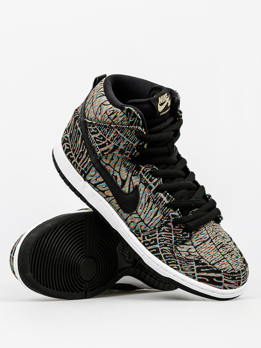 Nike SB Shoes Dunk High Premium Sb (black/black rainbow white)