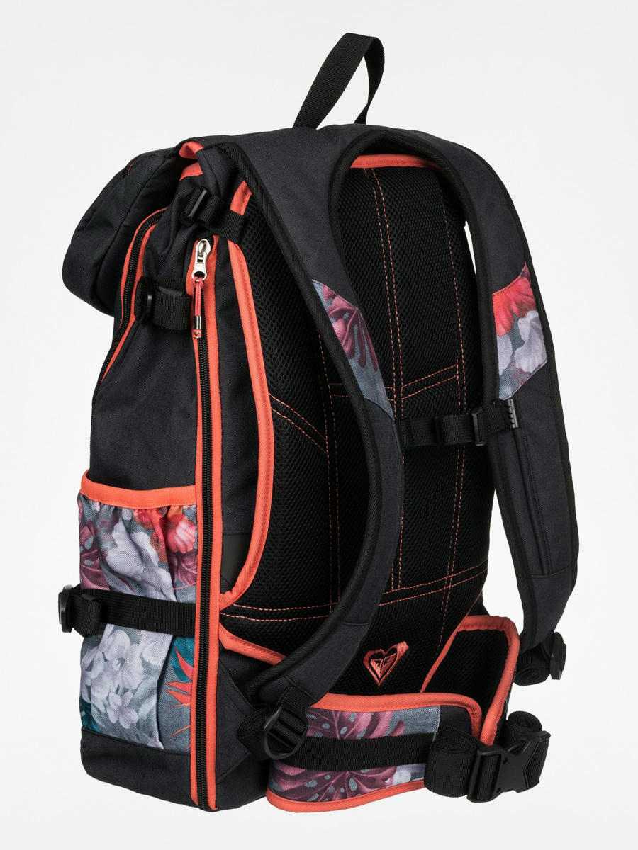 handelaar verkoper Verwisselbaar Roxy Backpack Tribute Wmn (black/grey/flowers)