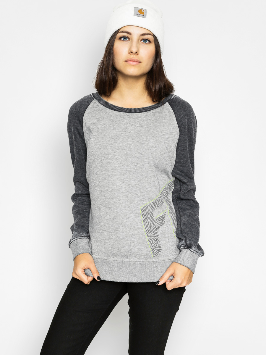 Fox Sweatshirt Angled Wmn (heather grey)