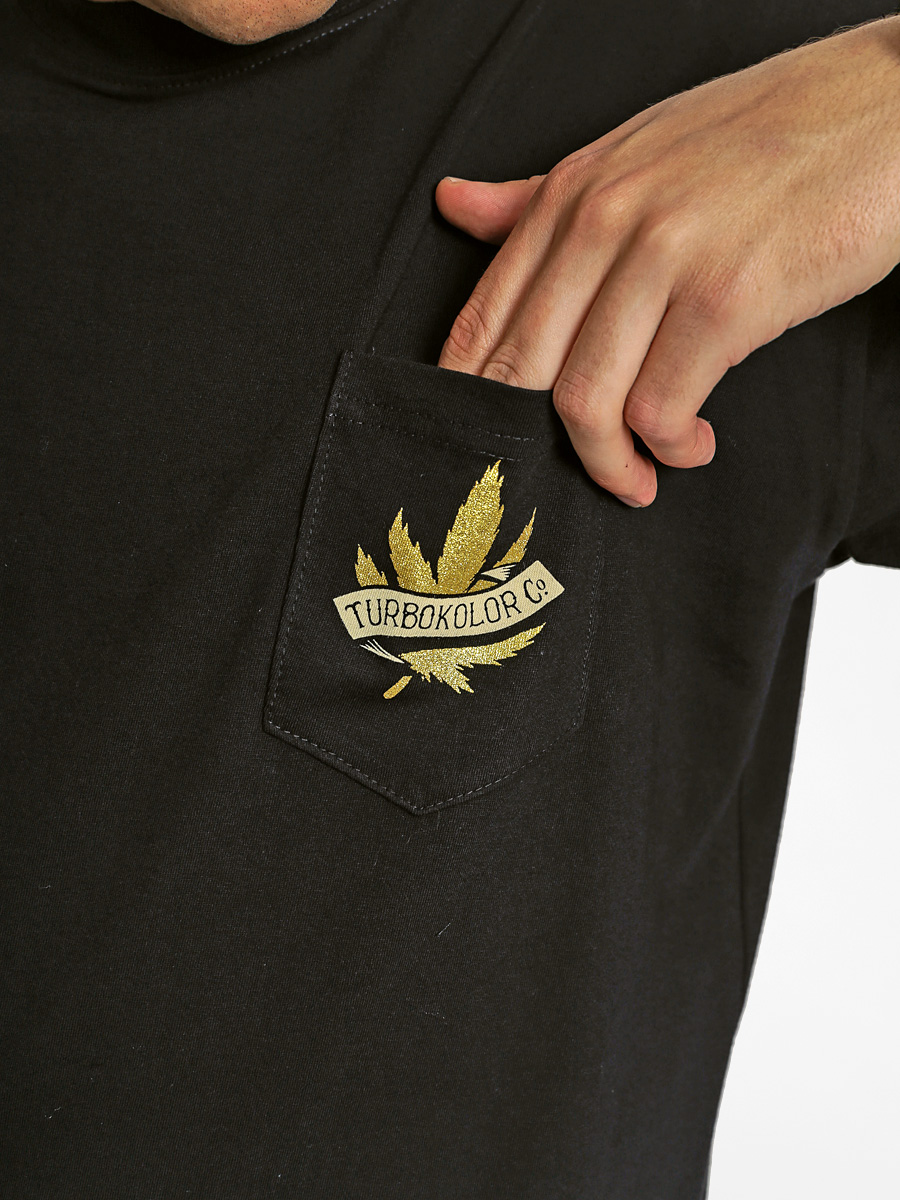 Turbokolor T-shirt Lucky Cat Pocket (black)