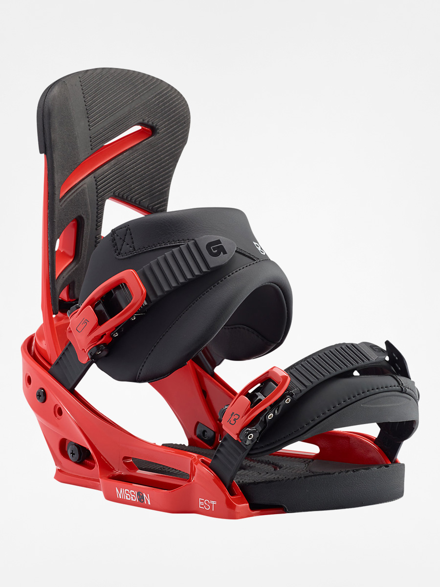 Mens Burton Snowboard bindings Mission Est (el rojo)