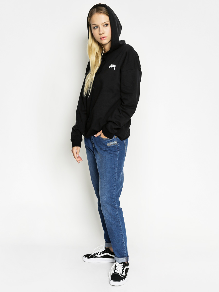 Stussy Hoodie Flam Raw Edge HD Wmn (black)