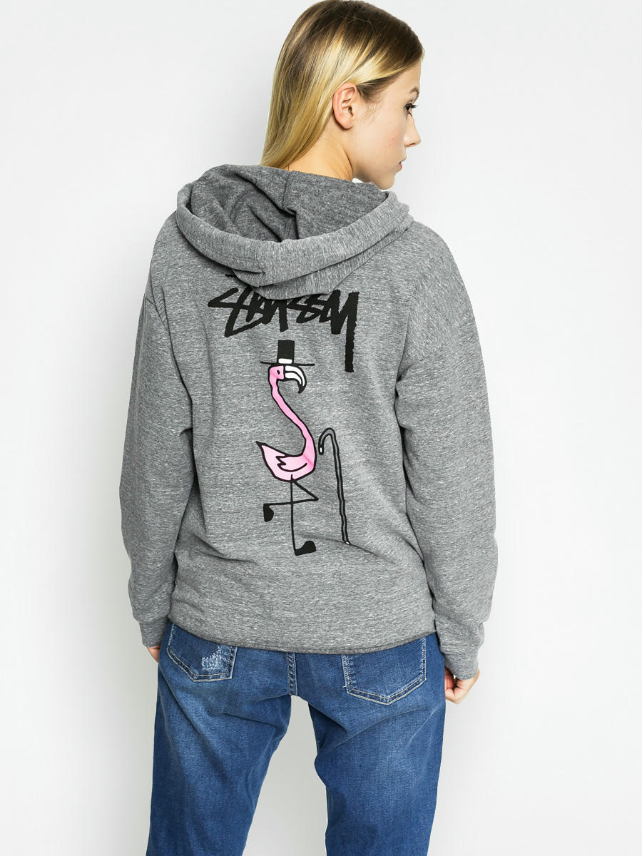 Stussy Hoodie Flam Raw Edge HD Wmn (grey heather)