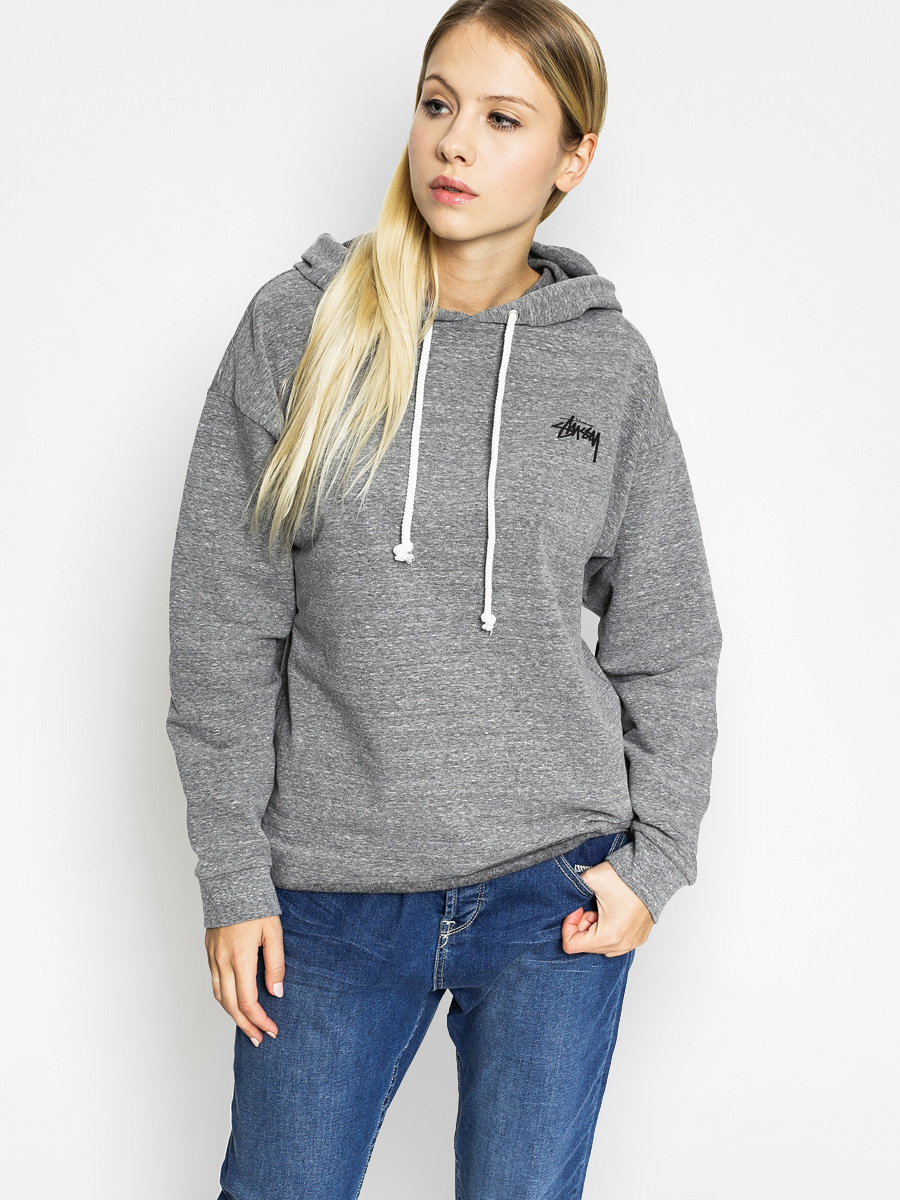 Stussy Hoodie Flam Raw Edge HD Wmn (grey heather)