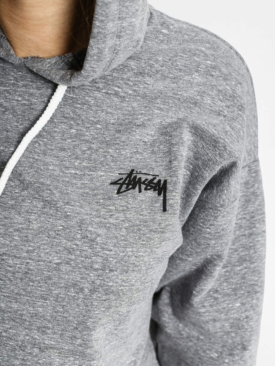 Stussy Hoodie Flam Raw Edge HD Wmn (grey heather)