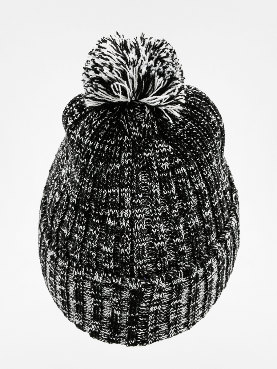 Stussy Beanie Marled Yarn Pom Beanie (black/white)